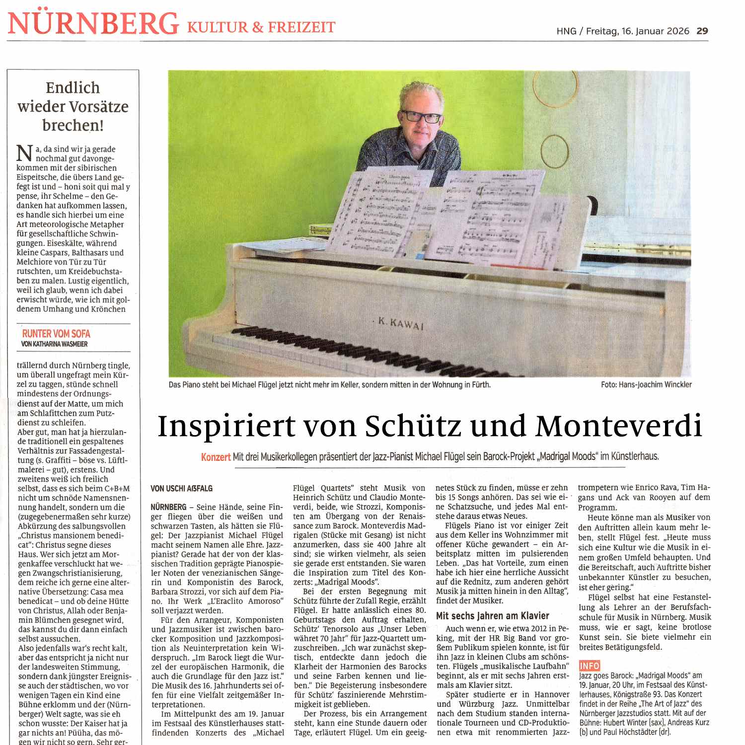 2026 Madrigal Moods in den Nürnberger Nachrichten