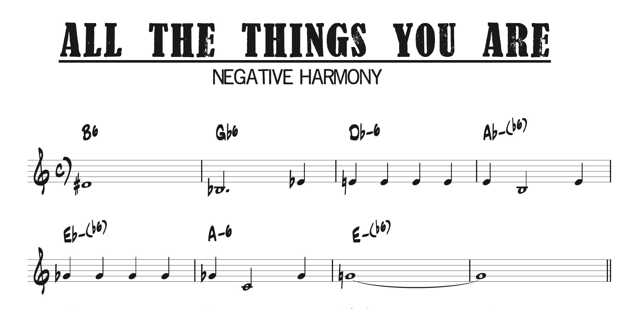 All The Things You Are Chord Chart